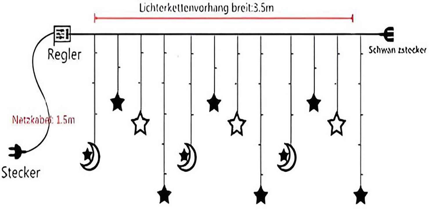 Ramadan LED-Lichterkette XL Neu