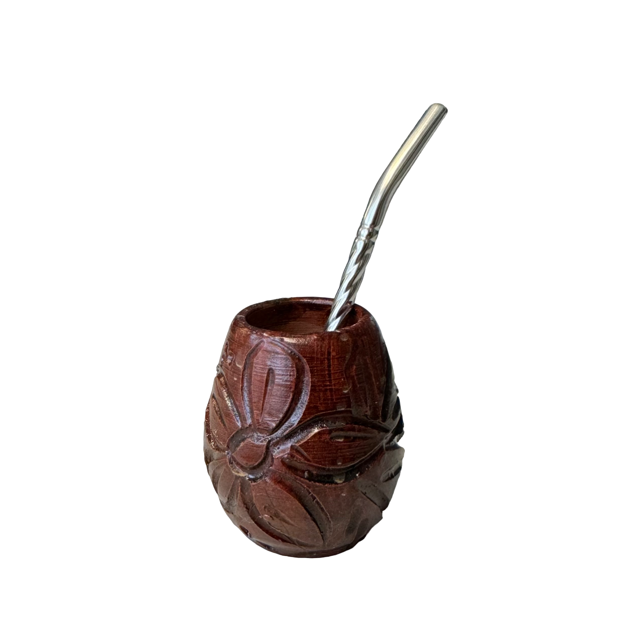 Mate Teeglas Braun mit Muster كاسة مته